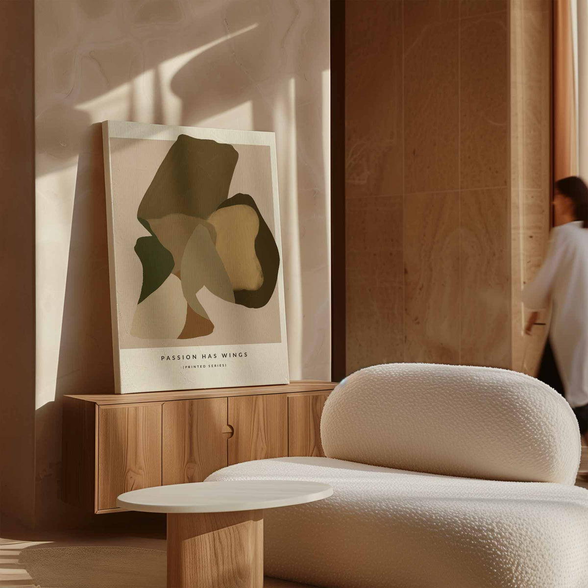 Abstracte Vibratie – dibond wanddecoratie in staand formaat