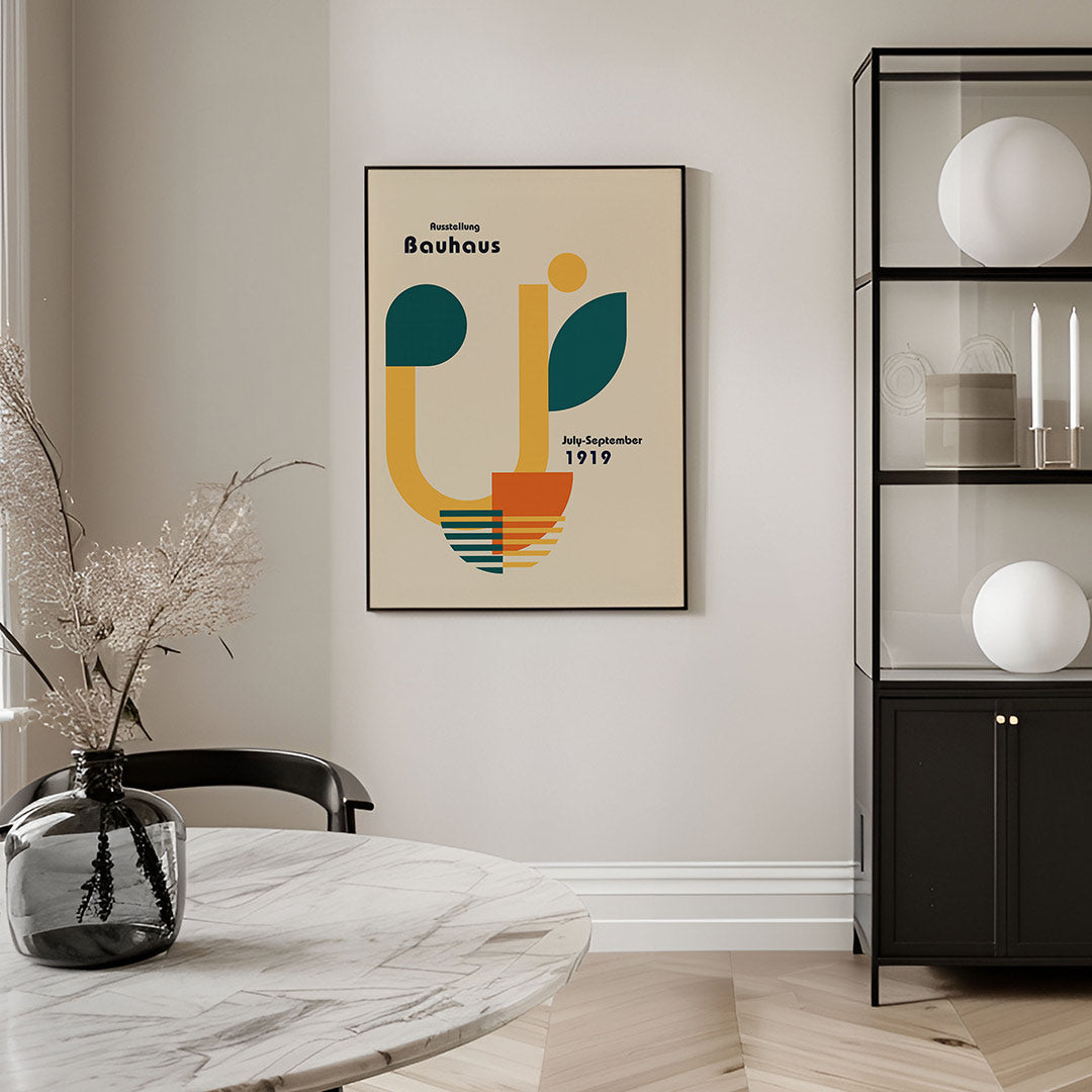 Abstracte – geometrische Bauhaus poster in staand formaat