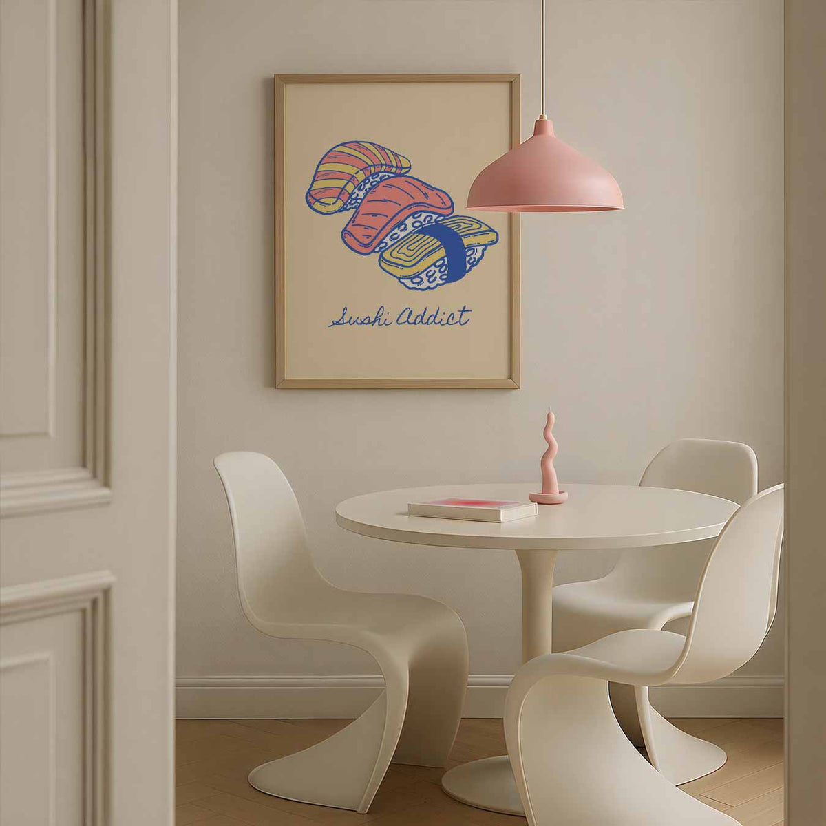 Sushi Addict Wanddecoratie – culinaire wandkunst als portret poster