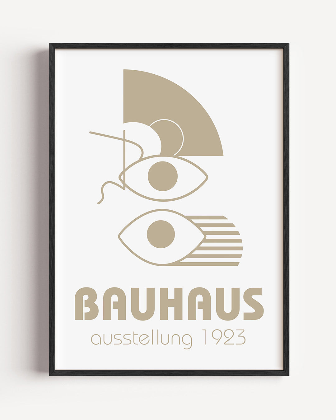 Oogvormen en lijnen – staande Bauhaus poster als wanddecoratie