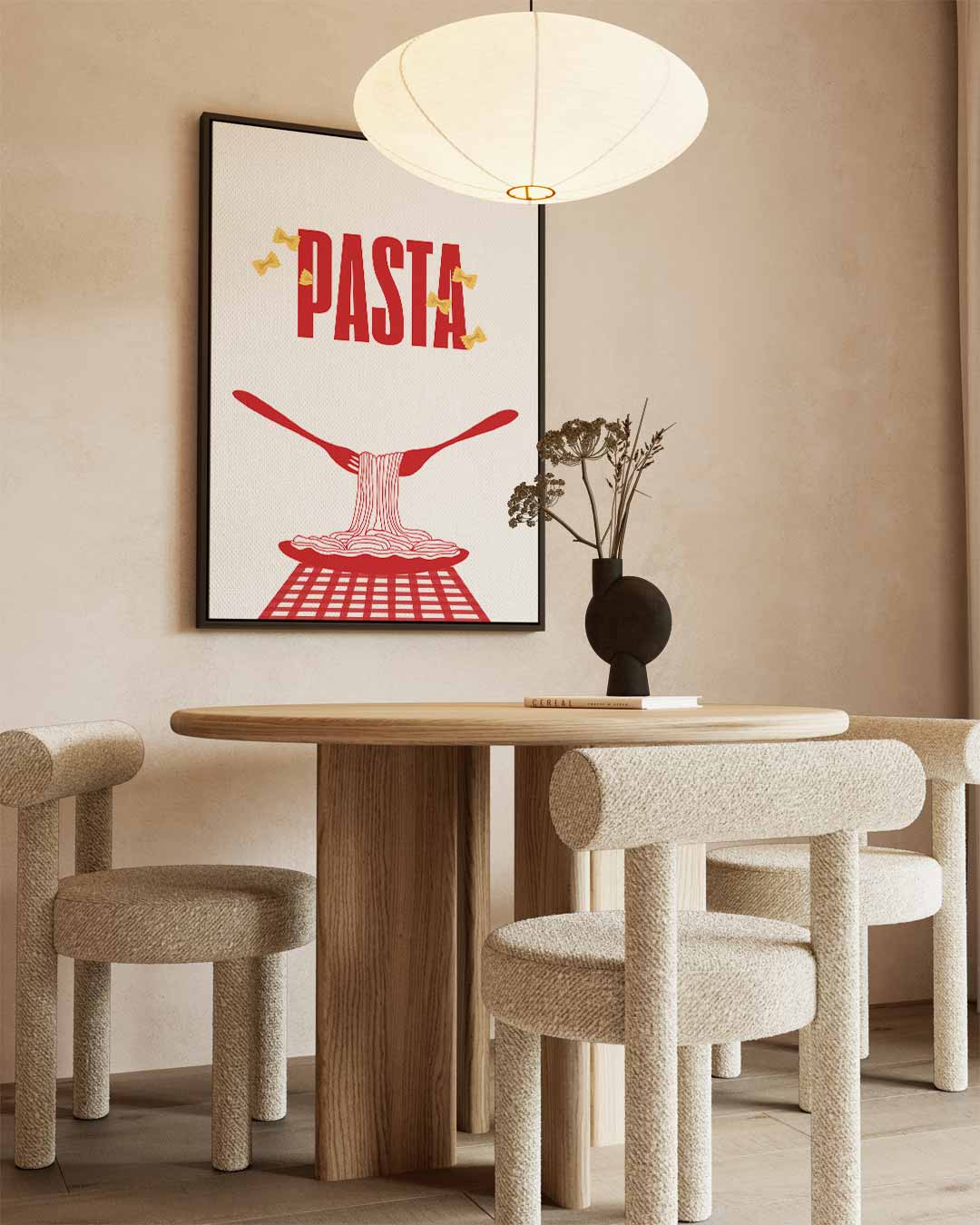 Pasta Liefde – canvas wanddecoratie in portret formaat