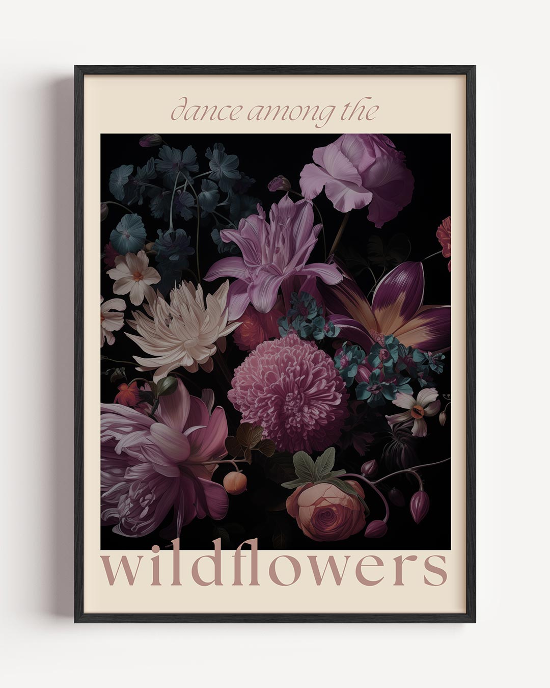 Bloemenpracht Wanddecoratie – typografie portret poster als wanddecoratie