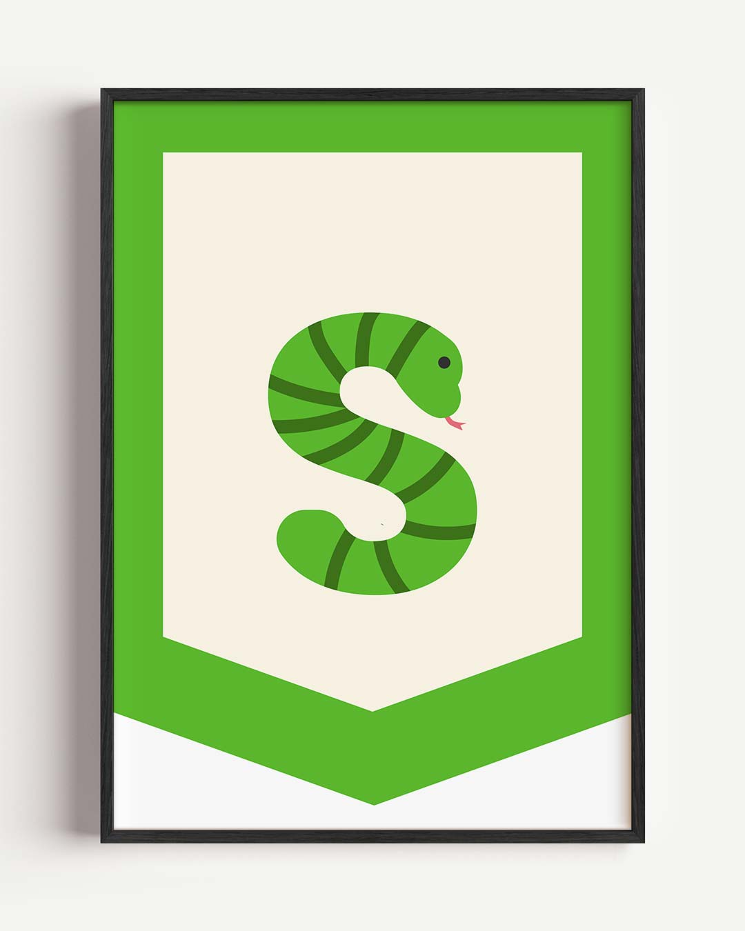 Slangenletter – kids portret poster als wanddecoratie
