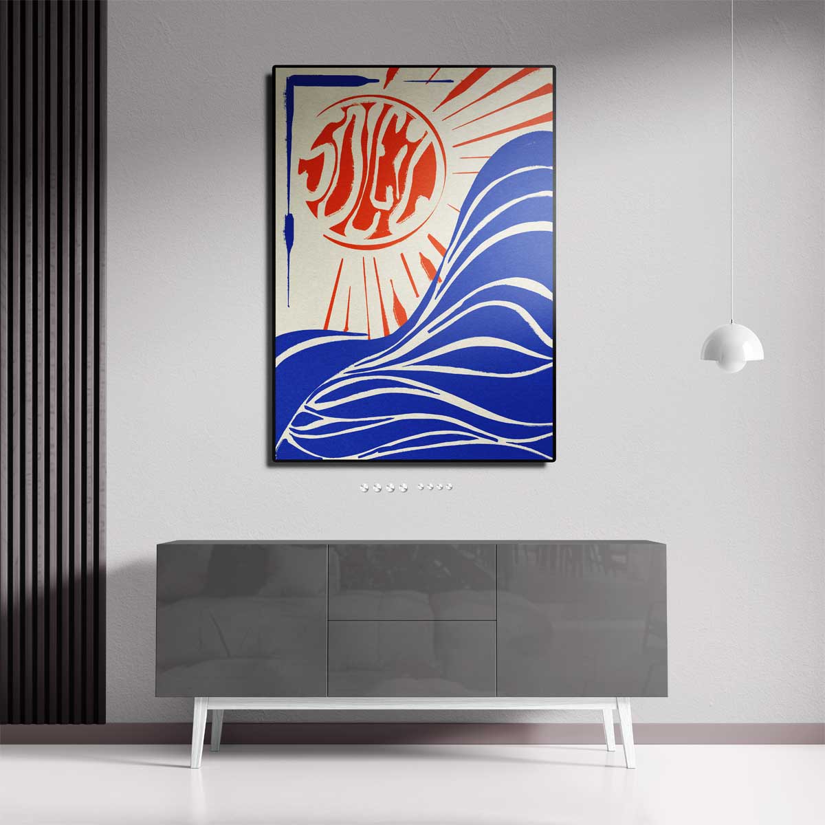 Zon en Golven Abstract – modern portret kunstwerk van WallArtistic