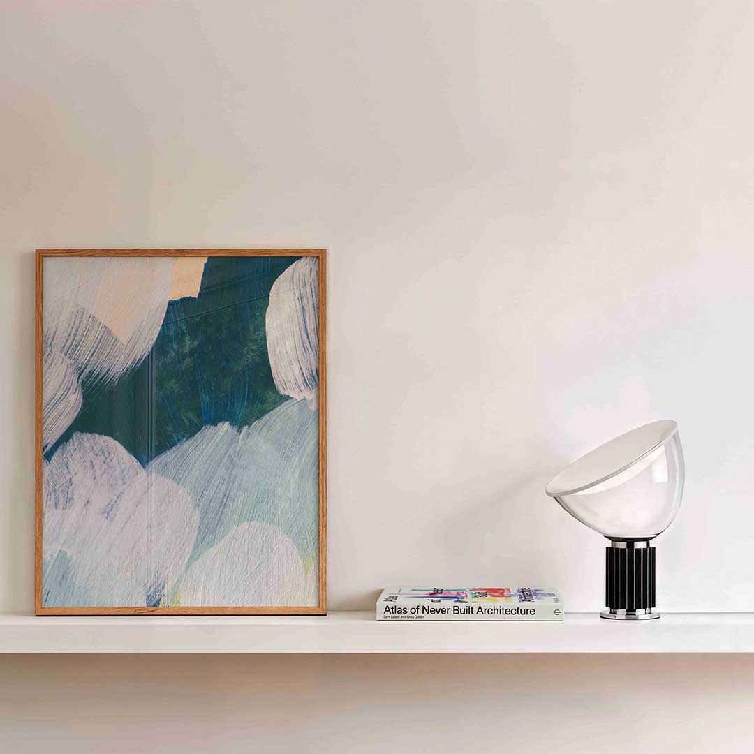 Abstracte penseelstreken – schilderkunst als moderne portret poster