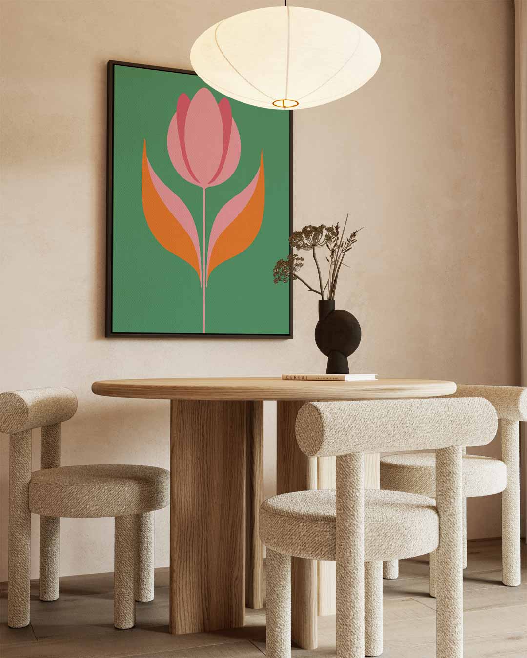 Moderne Bloei – staande wandkunst voor woonkamer of interieur