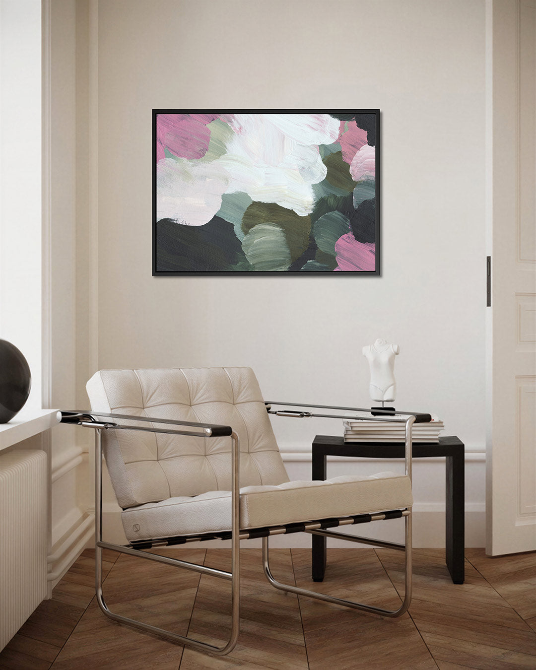 Kleurrijke borstelvegen – kunstwerk op canvas, dibond of plexiglas