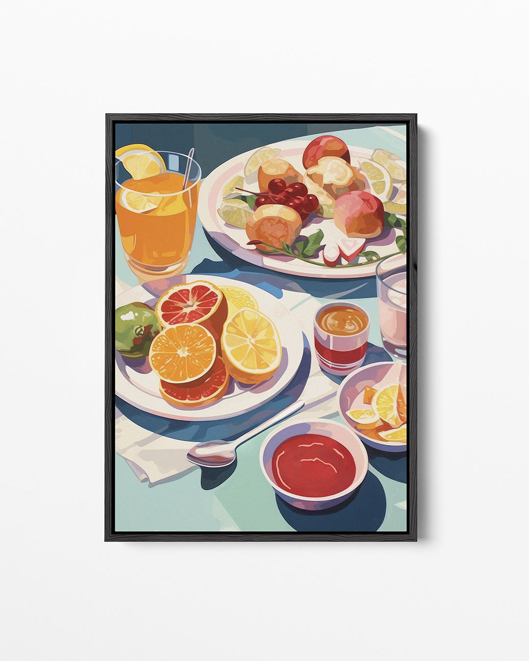 Fruitige tafelscène – staand wanddecoratie kunstwerk