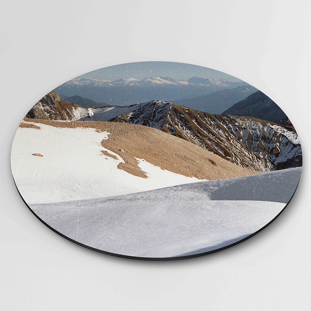 Berglandschap – muurcirkel fotografie als moderne wanddecoratie