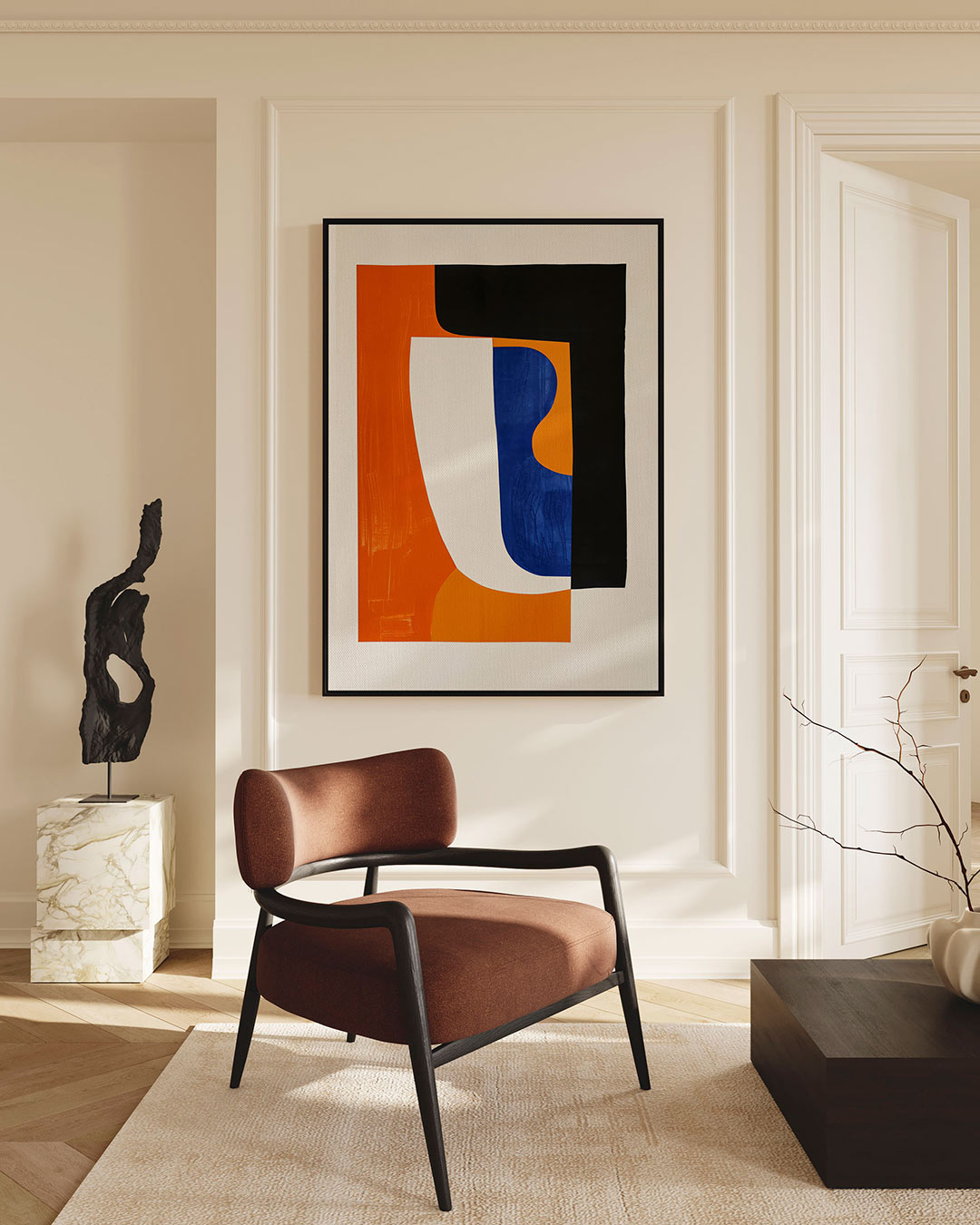 Geometrische vormen compositie – Geometrische – staande wanddecoratie