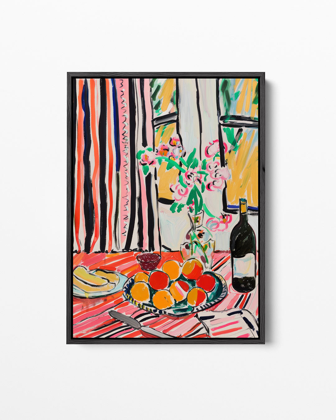 Kleurrijke tafelsetting – staand wanddecoratie kunstwerk