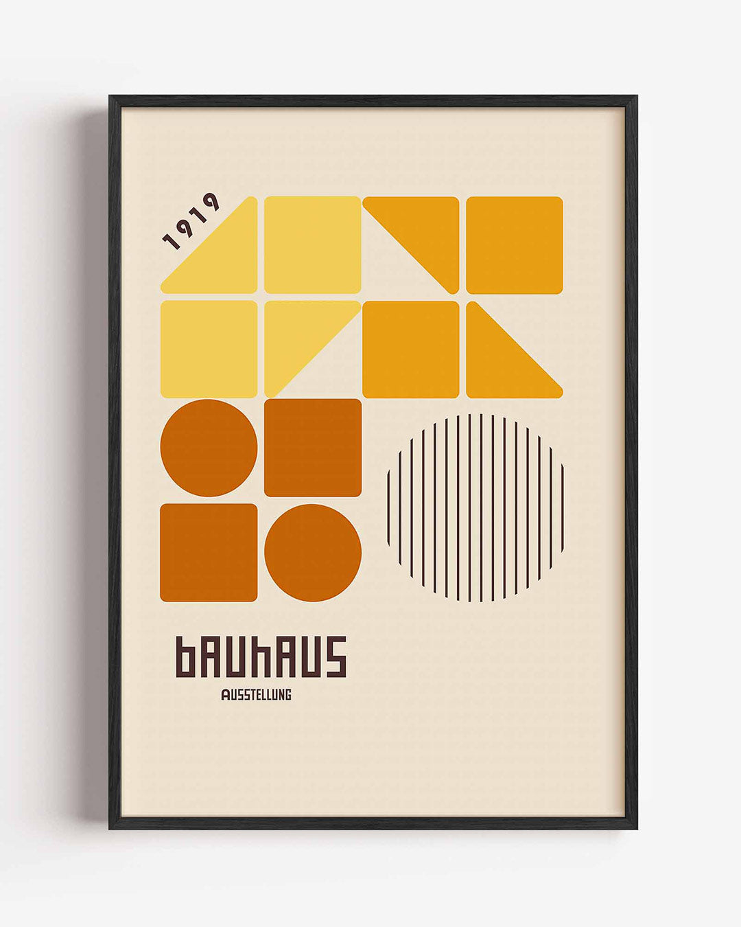 Vorm en kleurvlakken – staande Bauhaus poster als wanddecoratie