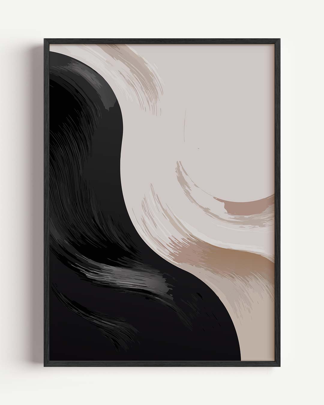 Moderne Yin-Yang Krachtposter – kleurrijke abstracte portret poster als wanddecoratie