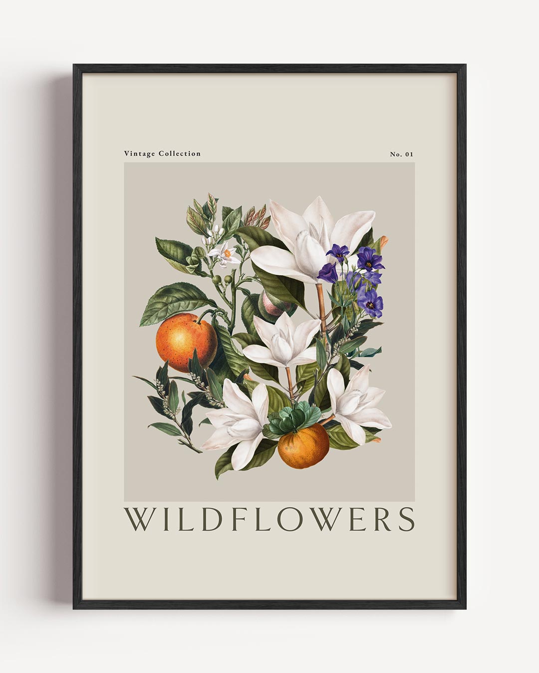 Vintage Bloemenpracht – botanische portret poster als wanddecoratie