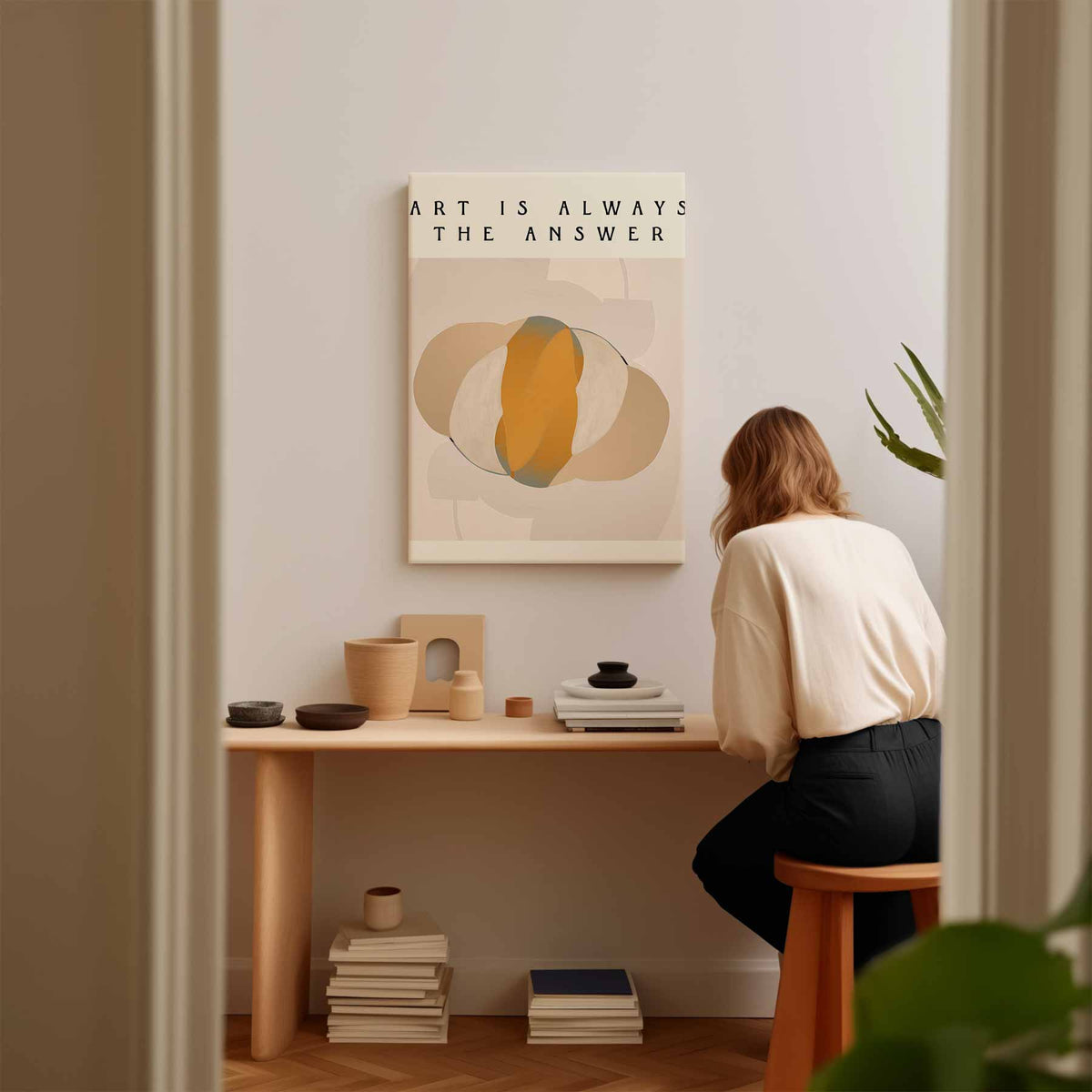 Kunst is Altijd het Antwoord – modern portret kunstwerk van WallArtistic