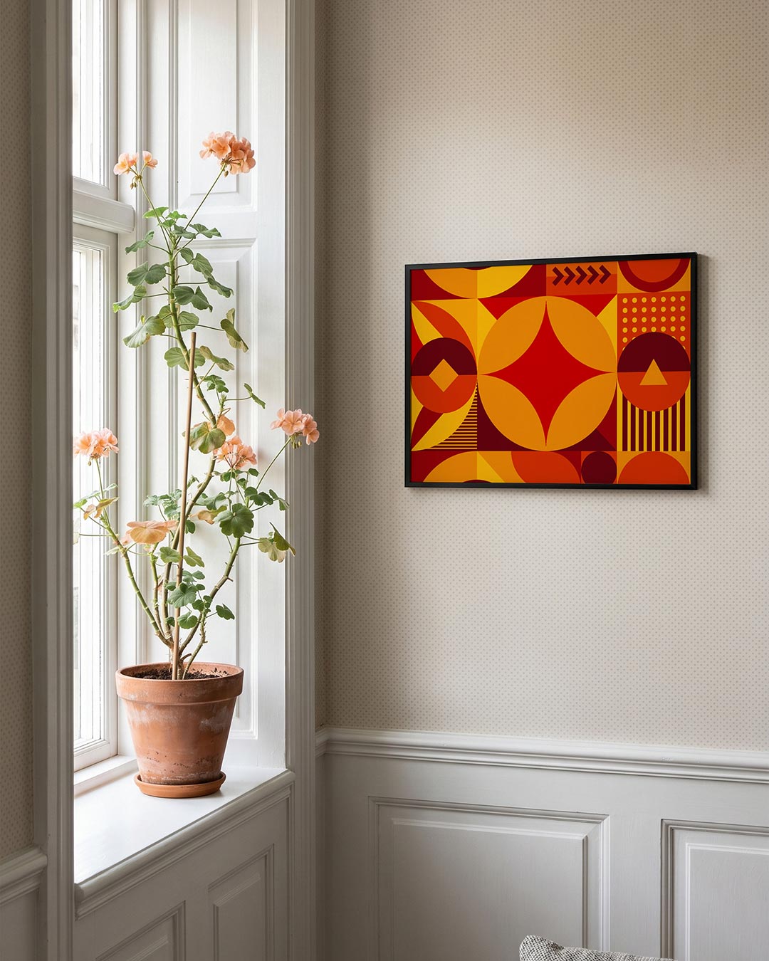 Vorm en balans – liggende Bauhaus poster voor aan de muur
