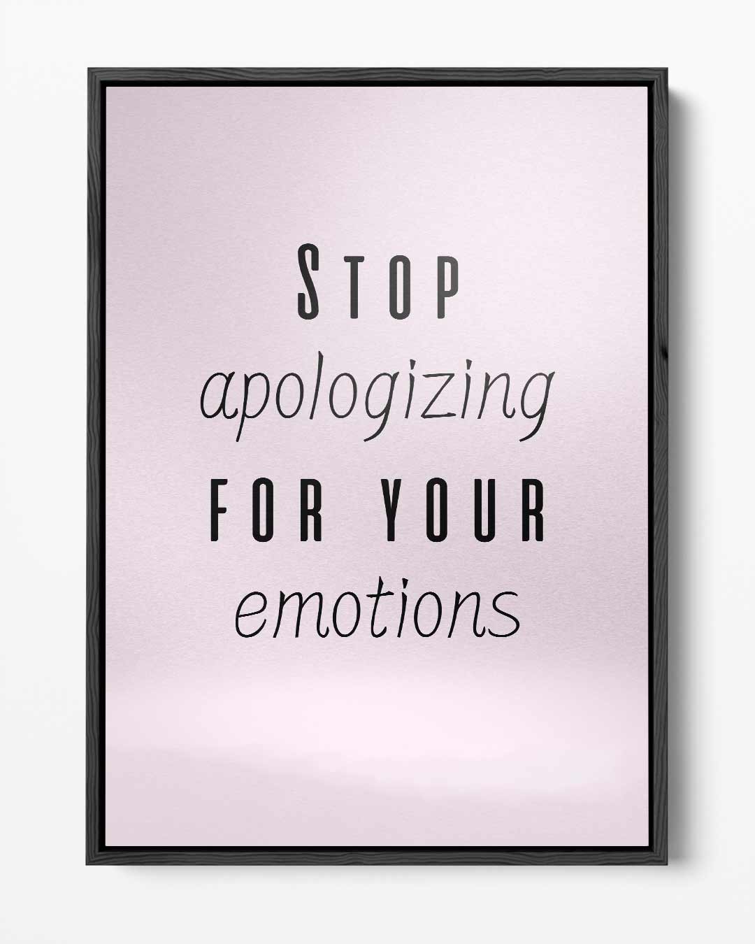 Inspirerende Emotie Quote Poster – portret kunstwerk als wanddecoratie