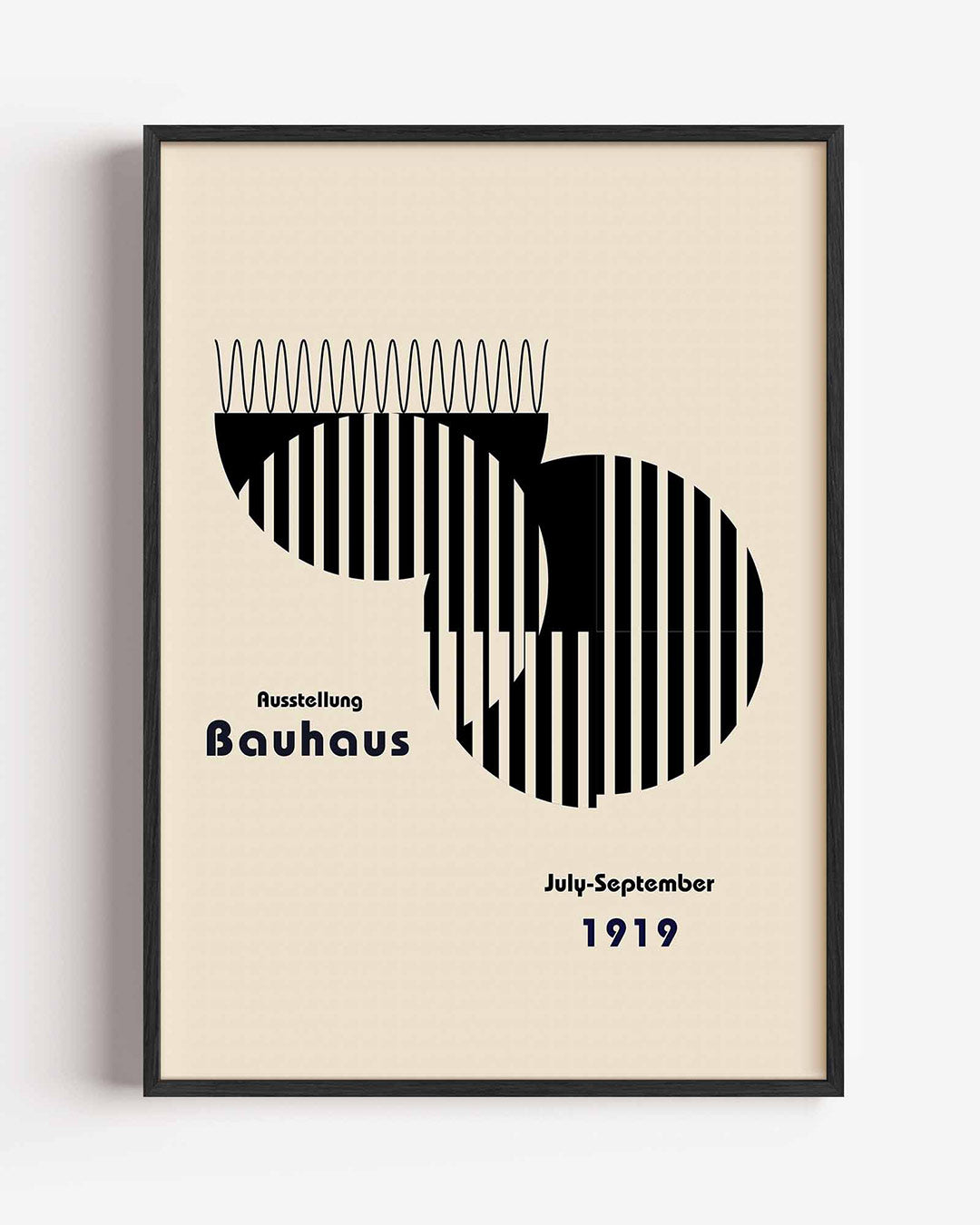 Lijnen en vlakkenspel – staande Bauhaus poster als wanddecoratie