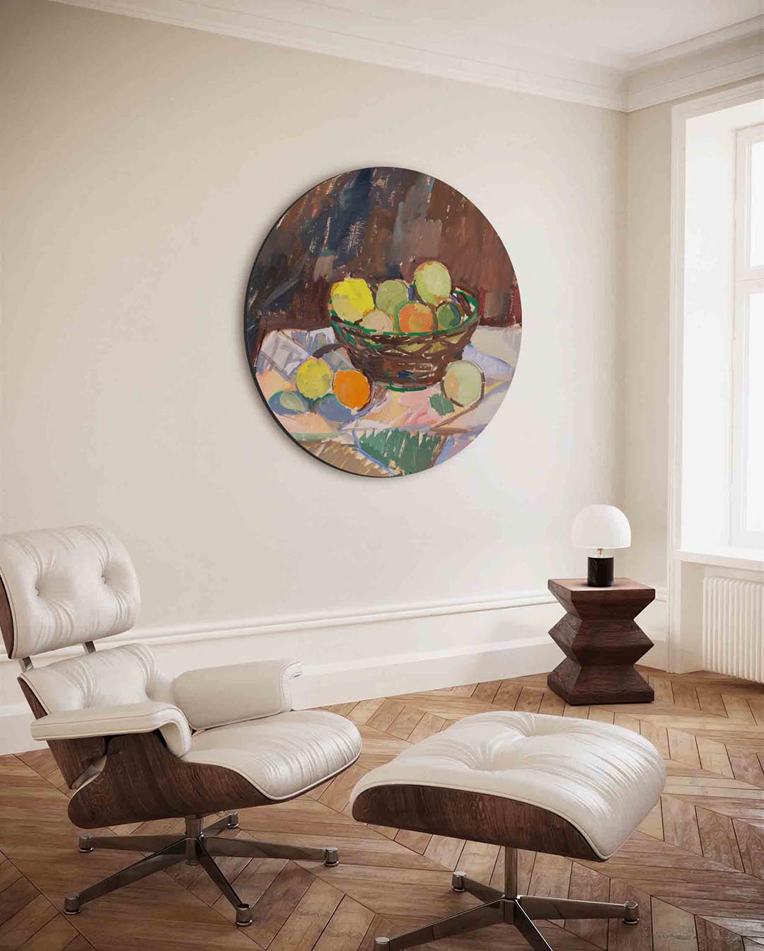 Fruitmand – moderne ronde wanddecoratie van WallArtistic