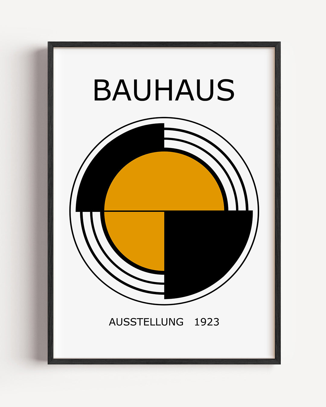 Cirkelstructuur en lijnen – staande Bauhaus poster als wanddecoratie