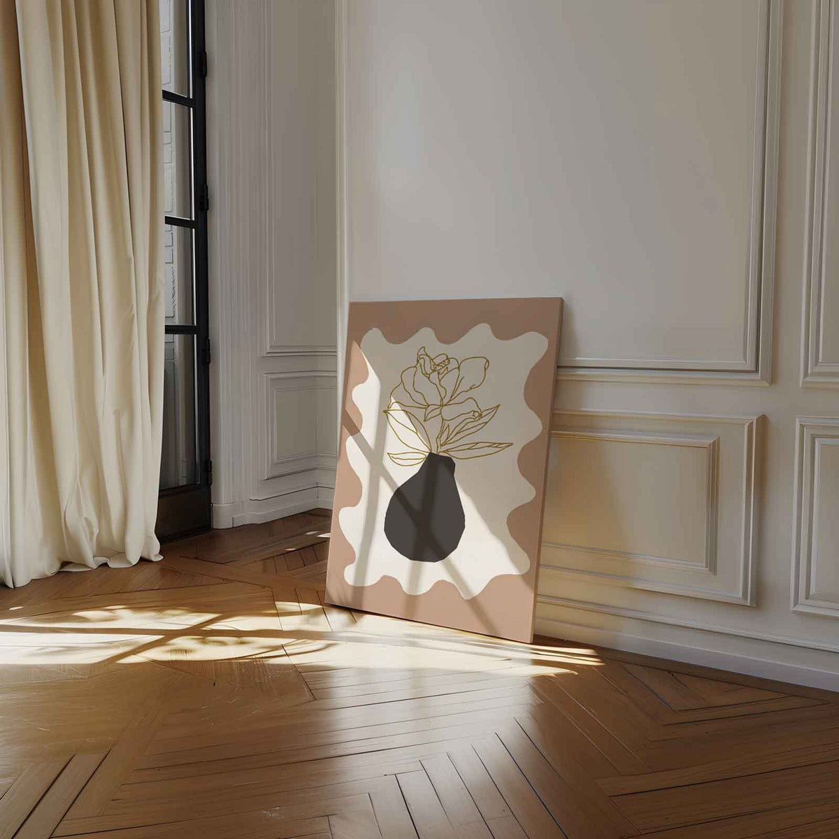 Moderne Bloem – dibond kunstwerk als wanddecoratie