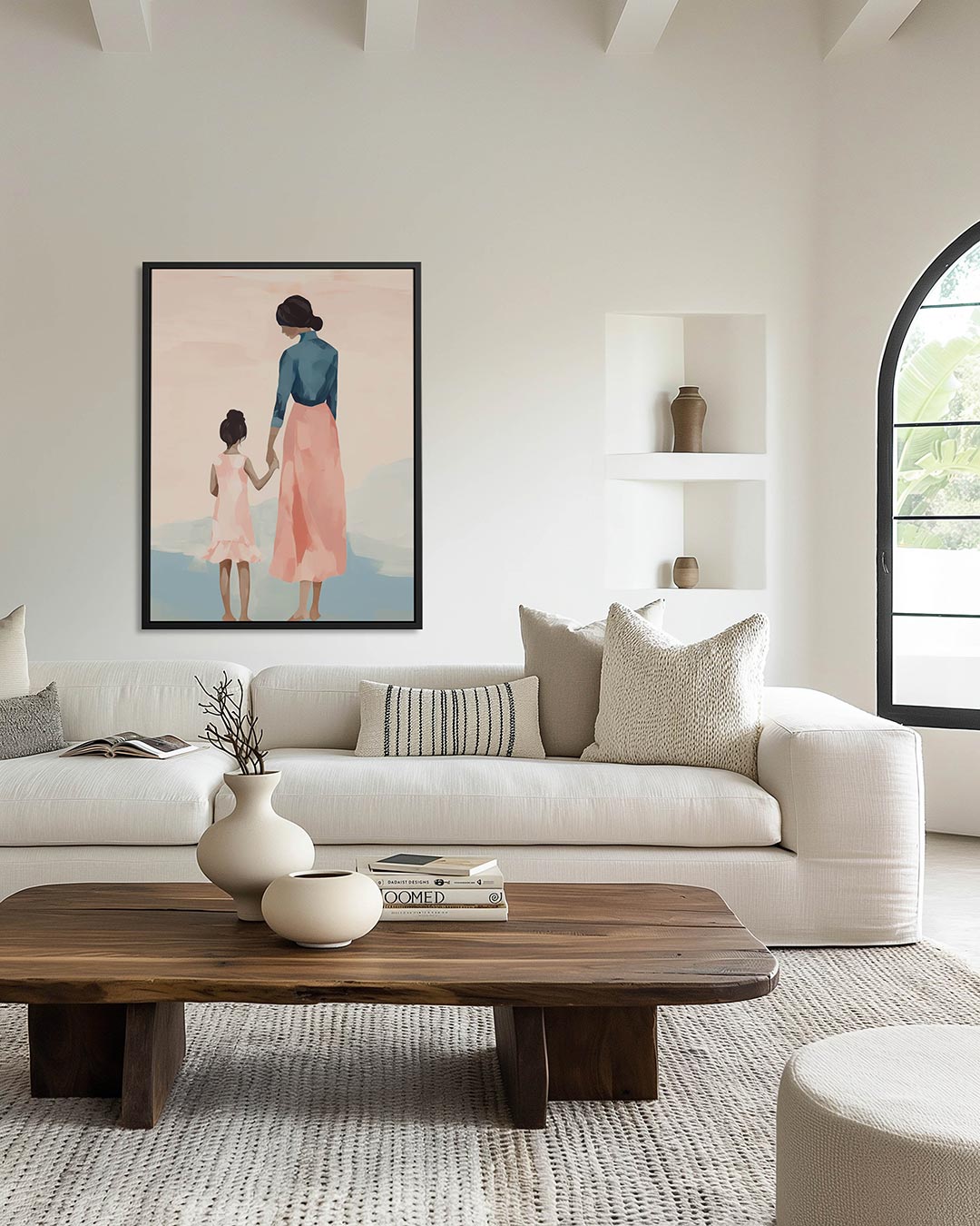 Moeder en kind – kunstwerk als stijlvolle wanddecoratie