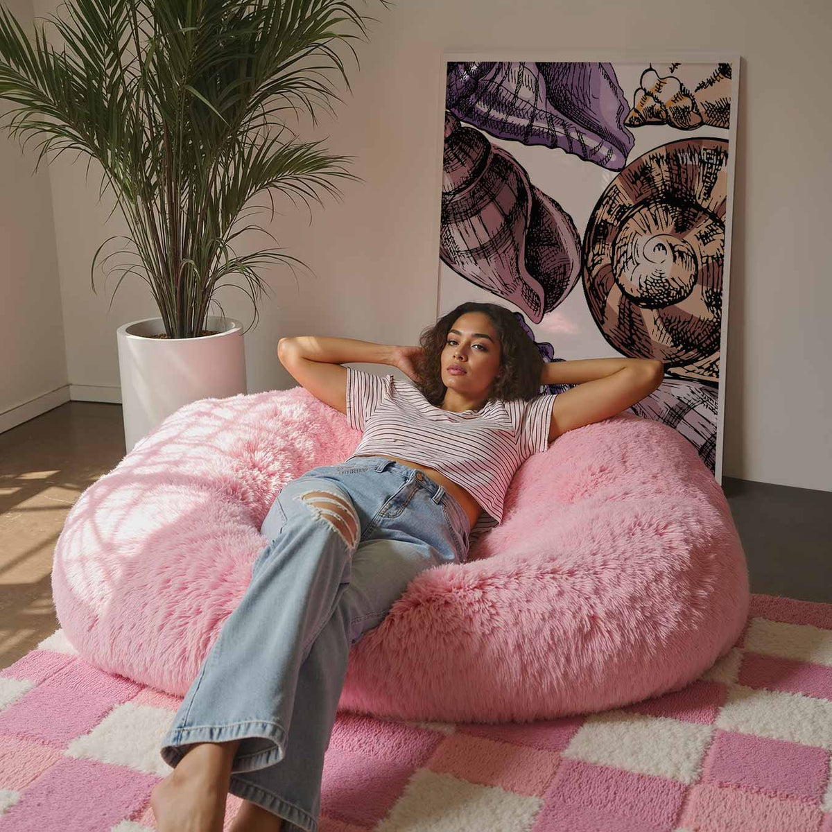 Schelpen in Stijl – staande muurposter met zeedierenthema