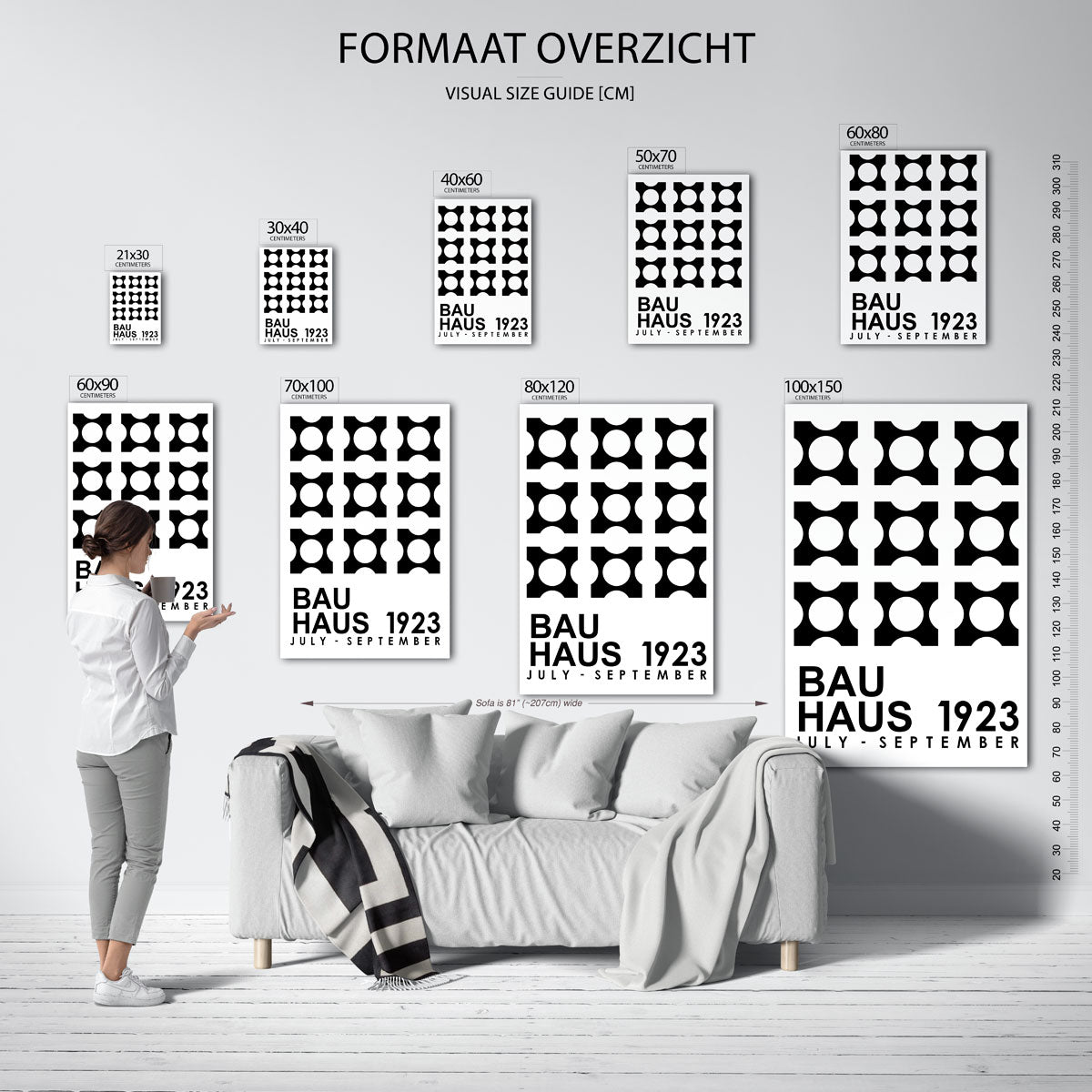 – geometrische poster in Bauhaus-stijl van WallArtistic
