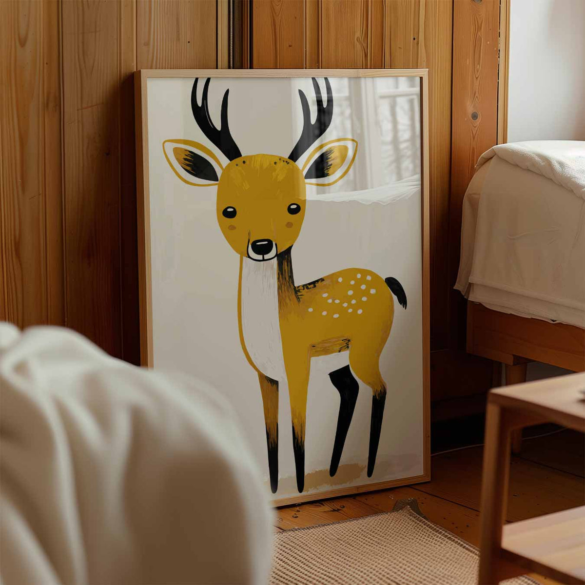 Schattige Hert Poster voor Kinderkamer – kinderposter in staand formaat
