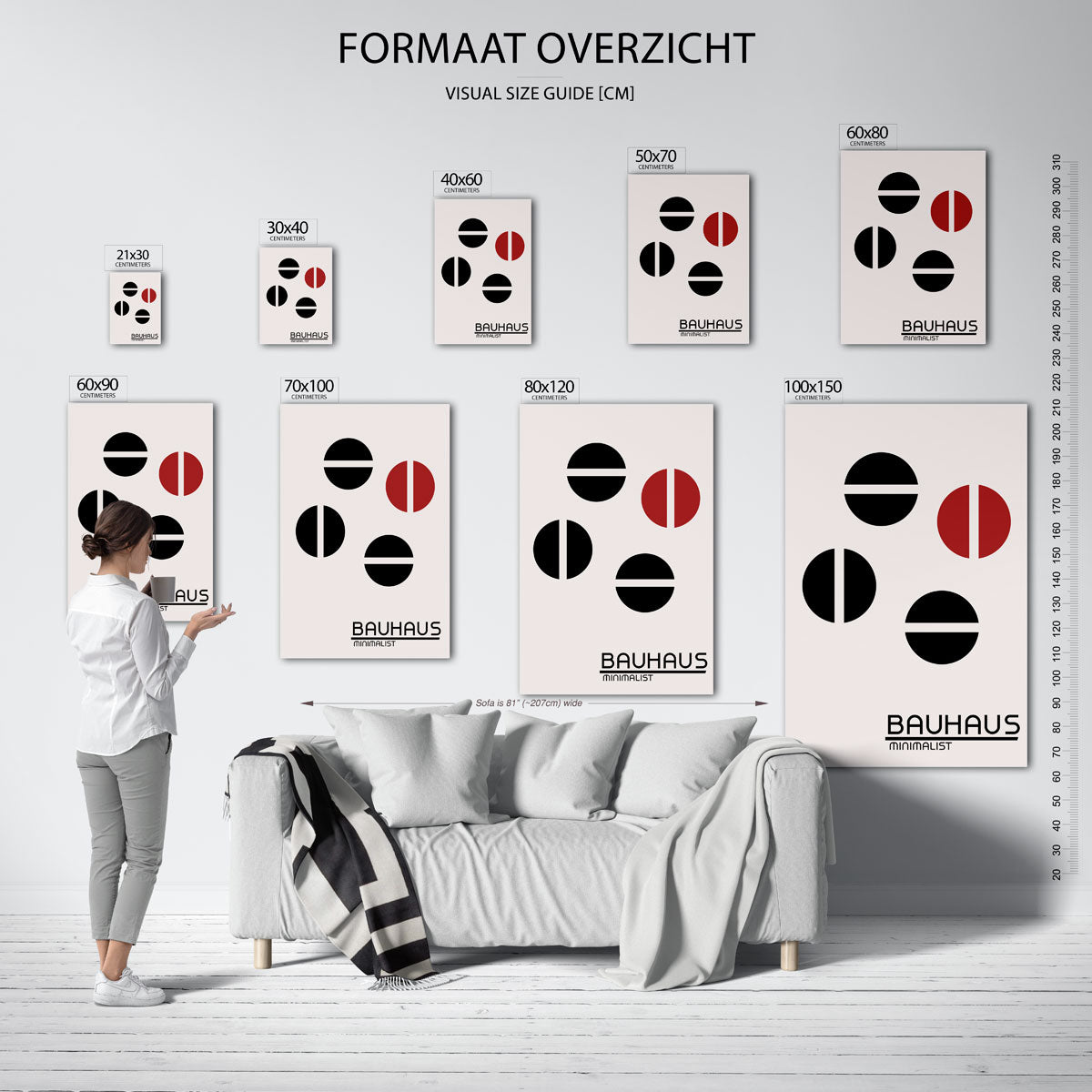 Vormen en vlakken – Bauhaus poster als geometrische wanddecoratie