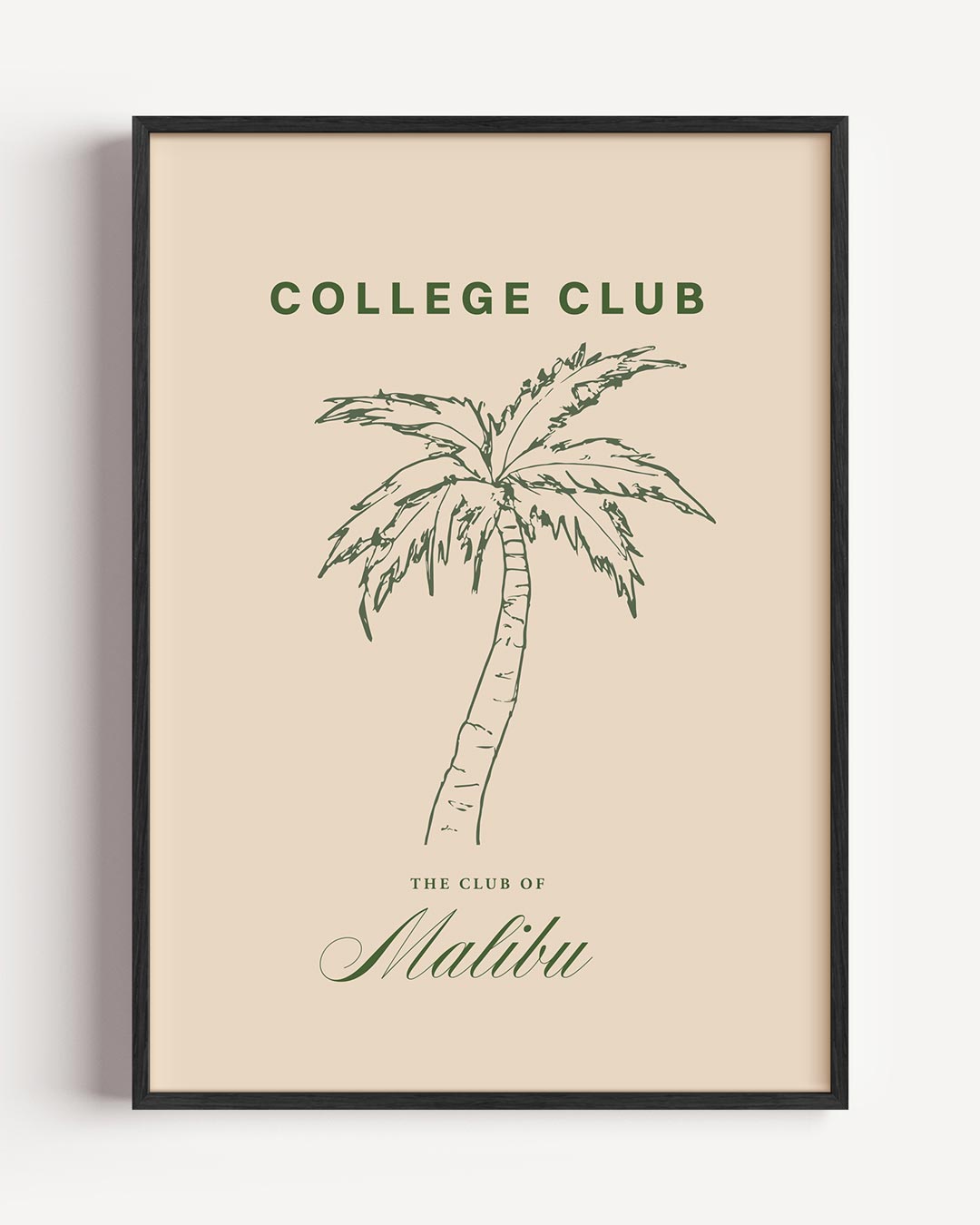 College Club Malibu – College Club portret poster als wanddecoratie