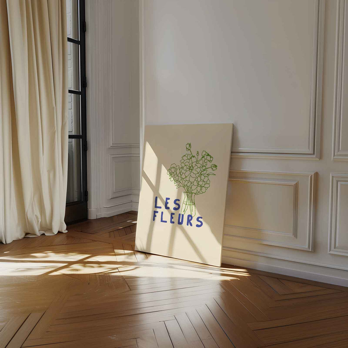 Les Fleurs Minimalistische Bloemenkunst – staand kunstwerk voor modern interieur