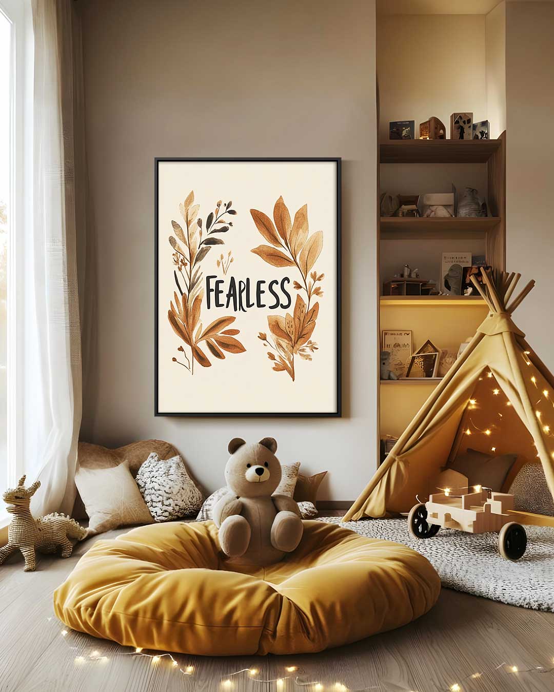 Fearless Botanical Kunstprint – staand kunstwerk voor modern interieur