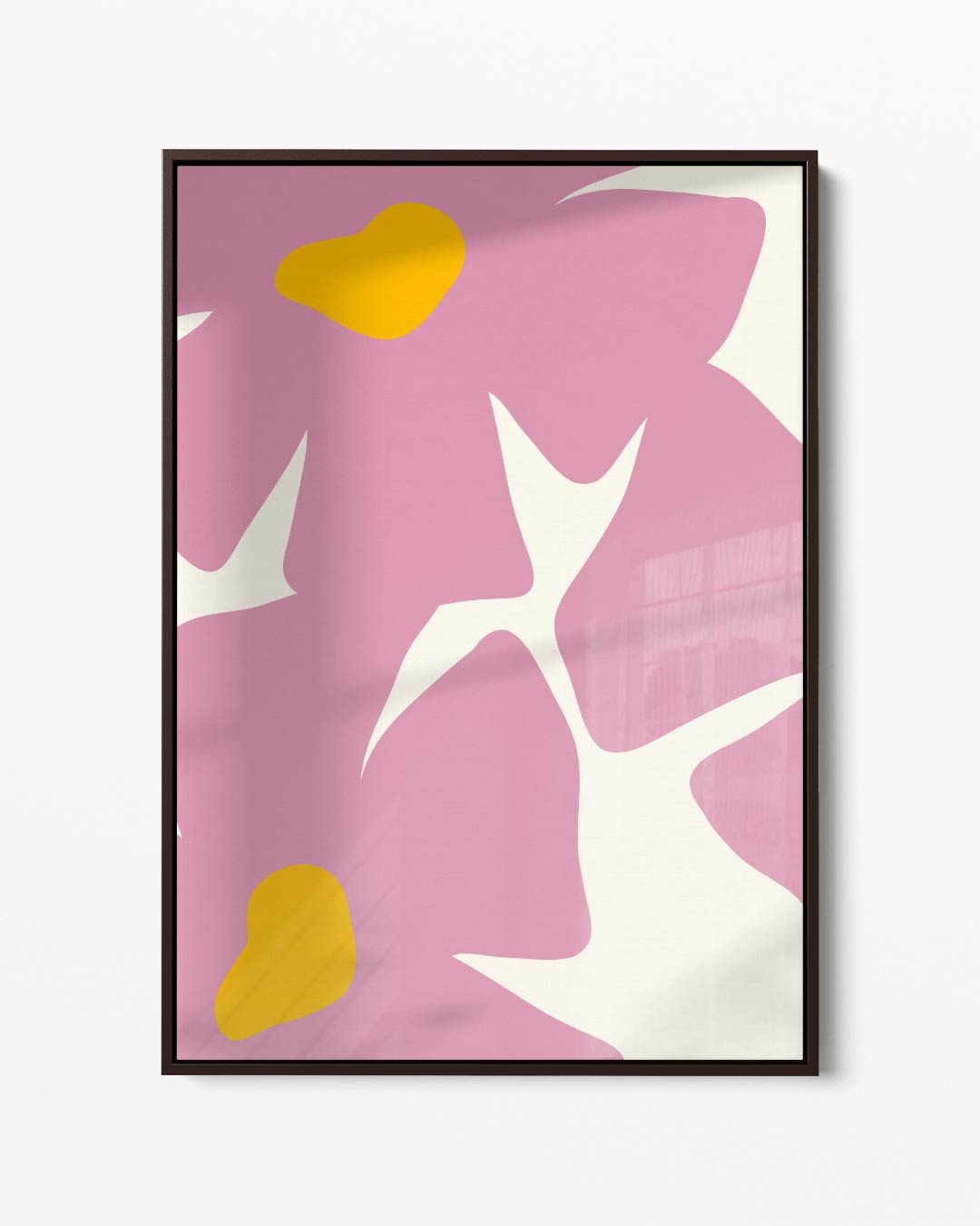 Vrolijke Bloemen Abstract – portret kunstwerk als wanddecoratie