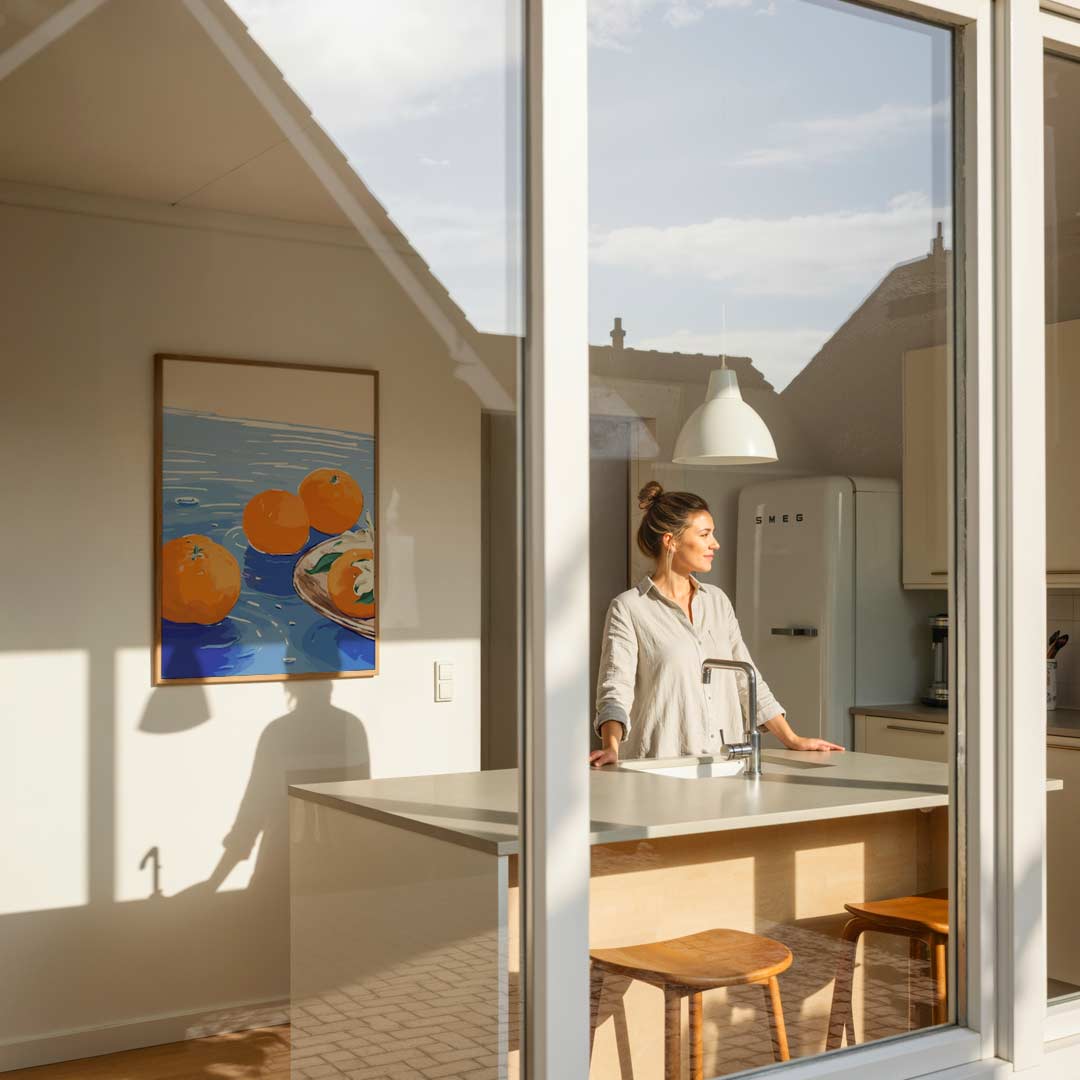 Zonnige Citrus Vibes – keukenposter in staand formaat