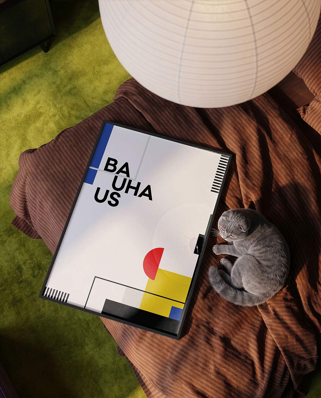 Vormen en kleurvlakken – moderne Bauhaus wandkunst als poster