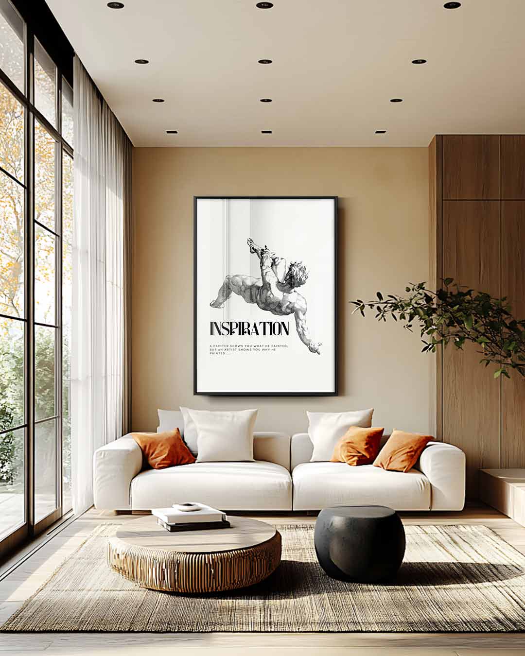 Inspirerende Kunstdruk – plexiglas wanddecoratie in portret formaat
