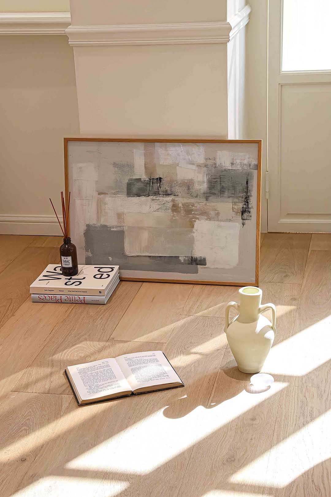 Abstracte vormen – liggende abstracte wanddecoratie van WallArtistic