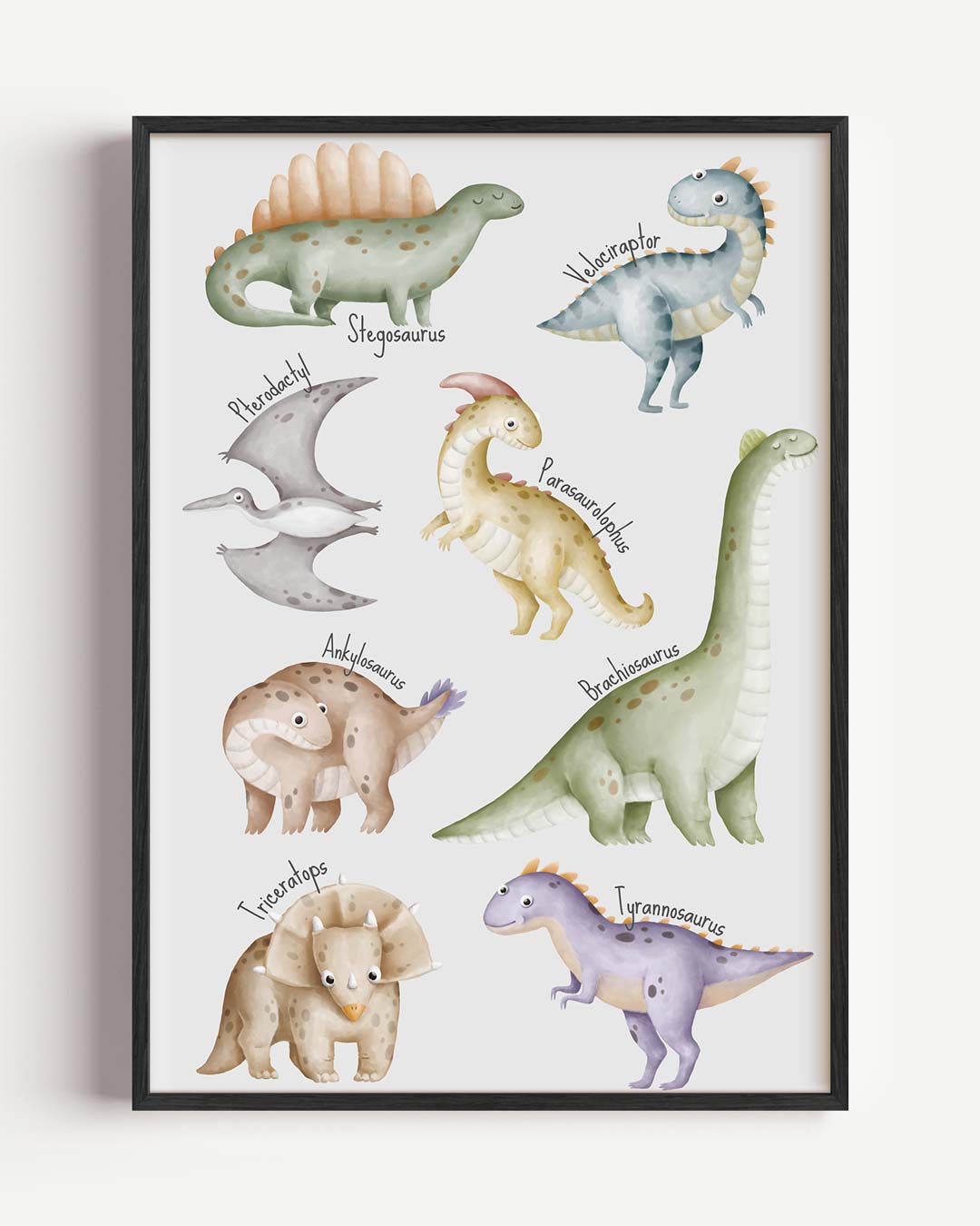 Dino Avontuur Kinderposter – kids portret poster als wanddecoratie
