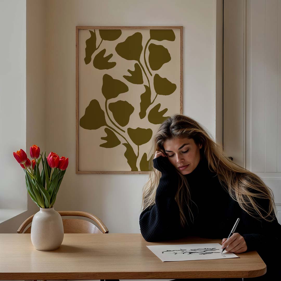 Botanische Elegantie – bloemen poster in staand formaat