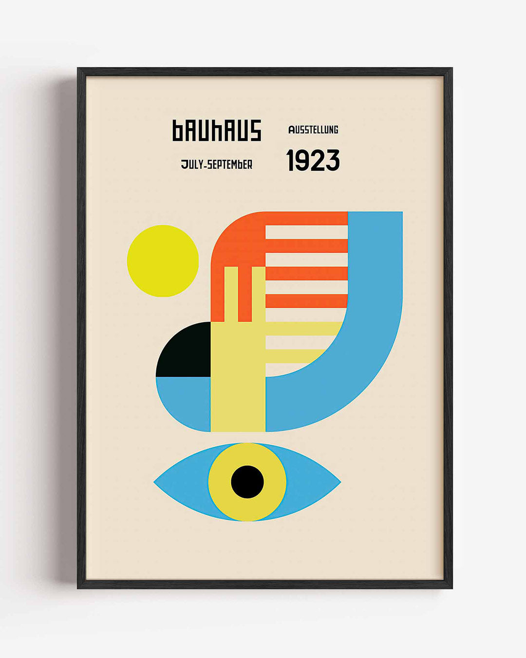 Vorm en kleurvlakken – staande Bauhaus poster als wanddecoratie