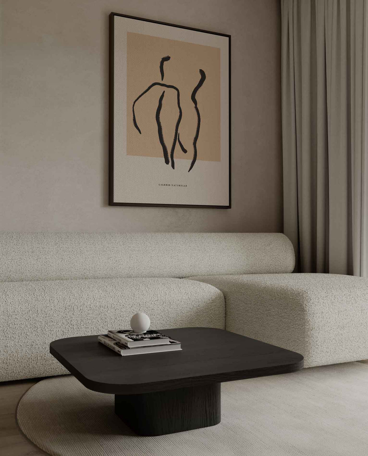 Abstracte Lichaamsvormen – canvas kunstwerk als wanddecoratie