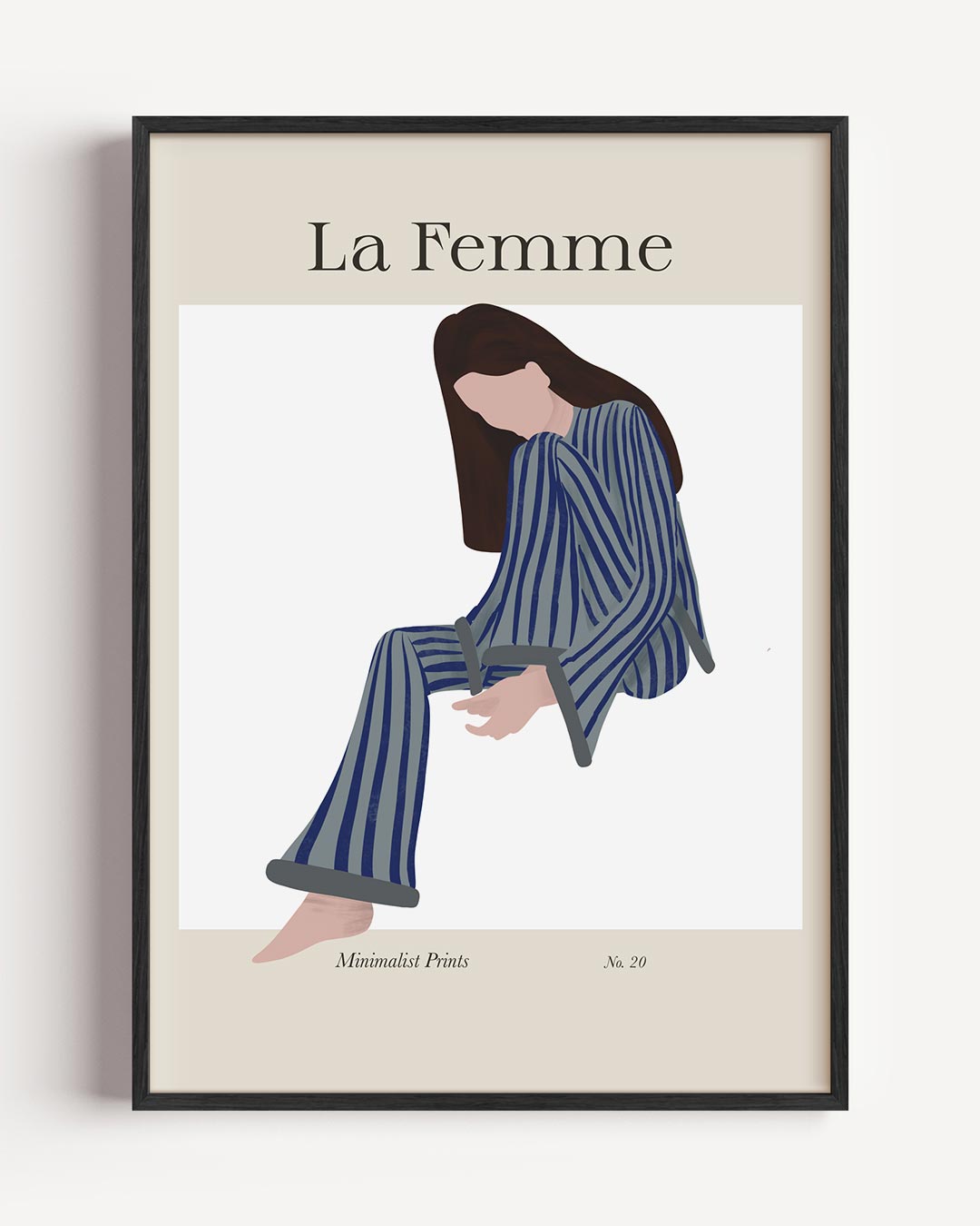 La Femme Minimalistische – vrouwelijk portret poster als wanddecoratie