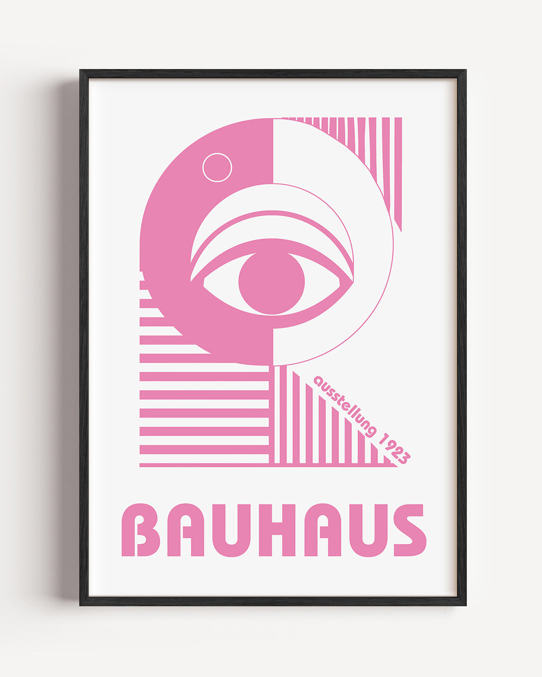 Oog en lijnen – staande Bauhaus poster als wanddecoratie