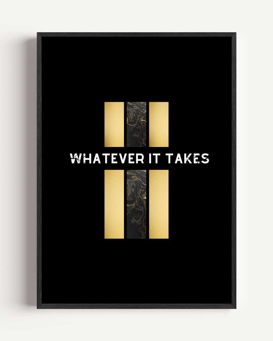 Motiverende Goud & Zwart – quote portret poster als wanddecoratie