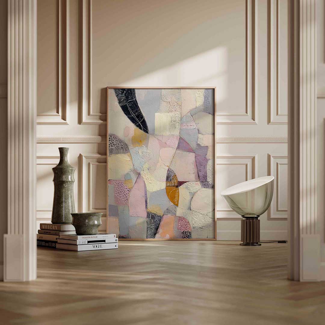 Abstracte vormen – staande abstracte wanddecoratie van WallArtistic