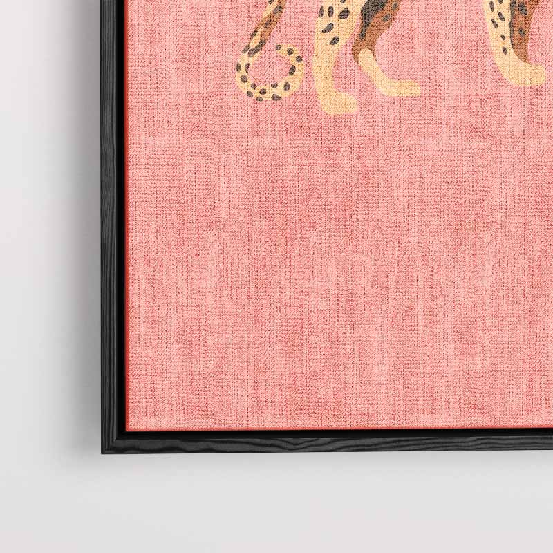 Kleurrijke Luipaard Illustratie – modern portret kunstwerk van WallArtistic