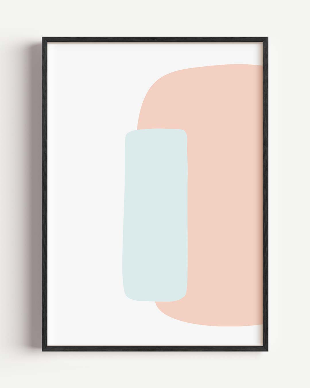Abstracte Pastel Vormen – kleurrijke abstracte portret poster als wanddecoratie