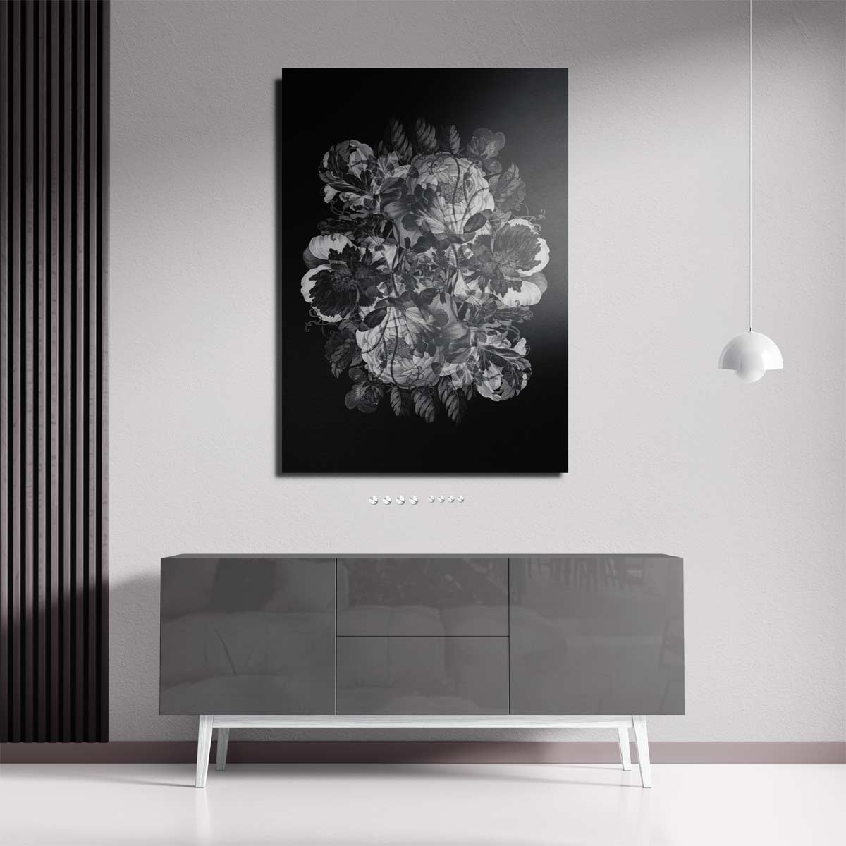 Mystieke Bloemenweelde – staande wandkunst voor woonkamer of interieur