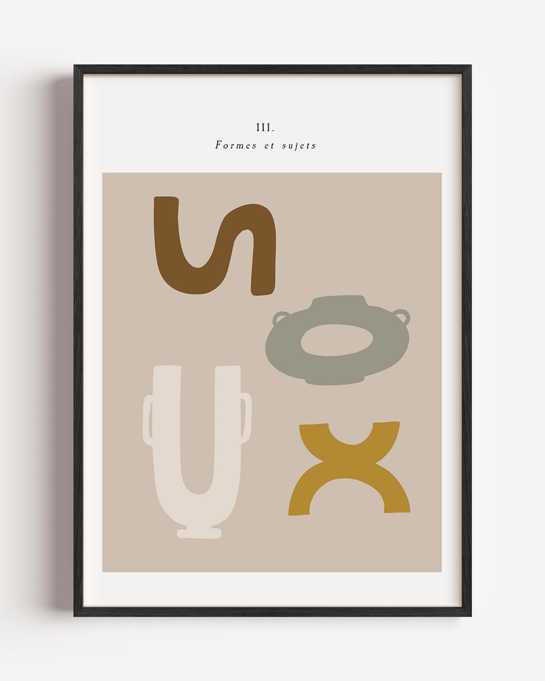 Moderne Abstracte Vormen – moderne portret poster als wanddecoratie